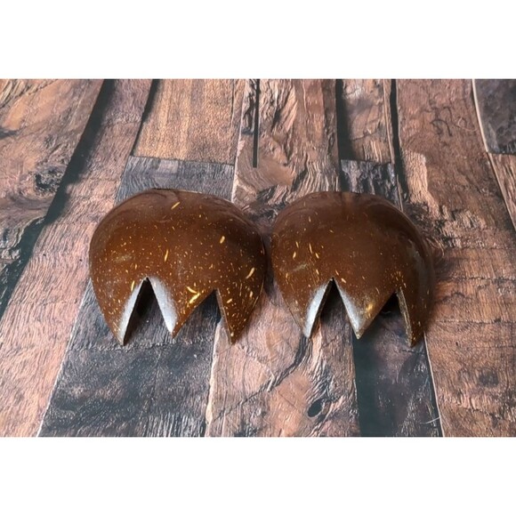 VTG Set of Wood Salad Tongs Mid Century Modern (2 pieces) Hawaiian Inspired - Picture 4 of 7